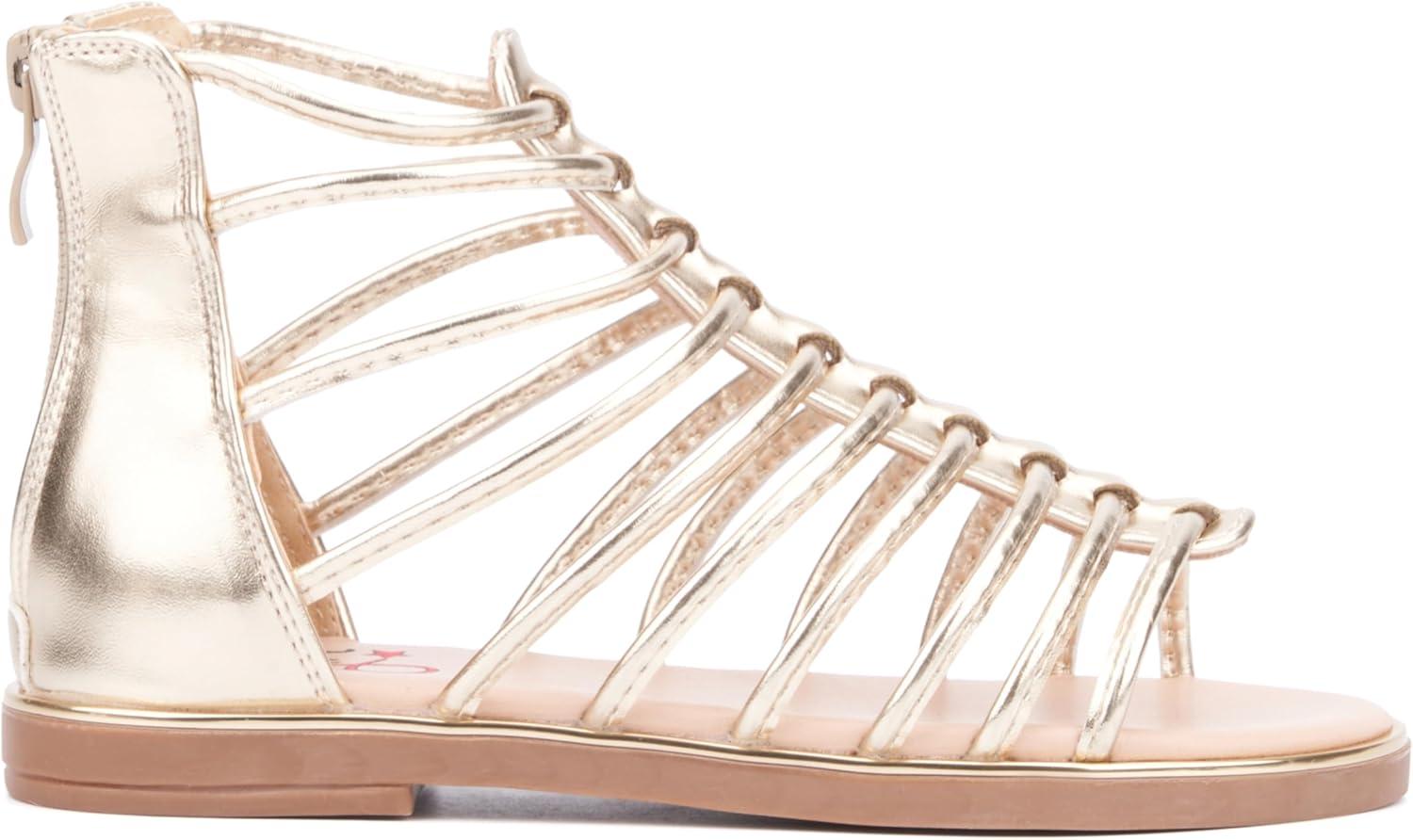 imageOlivia Miller Girls Tada Gladiator Round Sandals Rubber Outsole