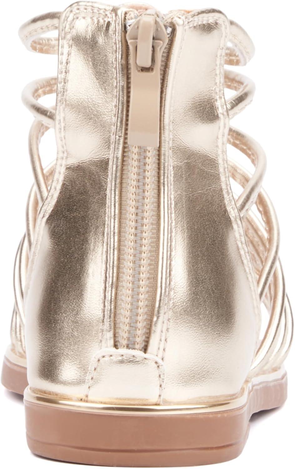 imageOlivia Miller Girls Tada Gladiator Round Sandals Rubber Outsole