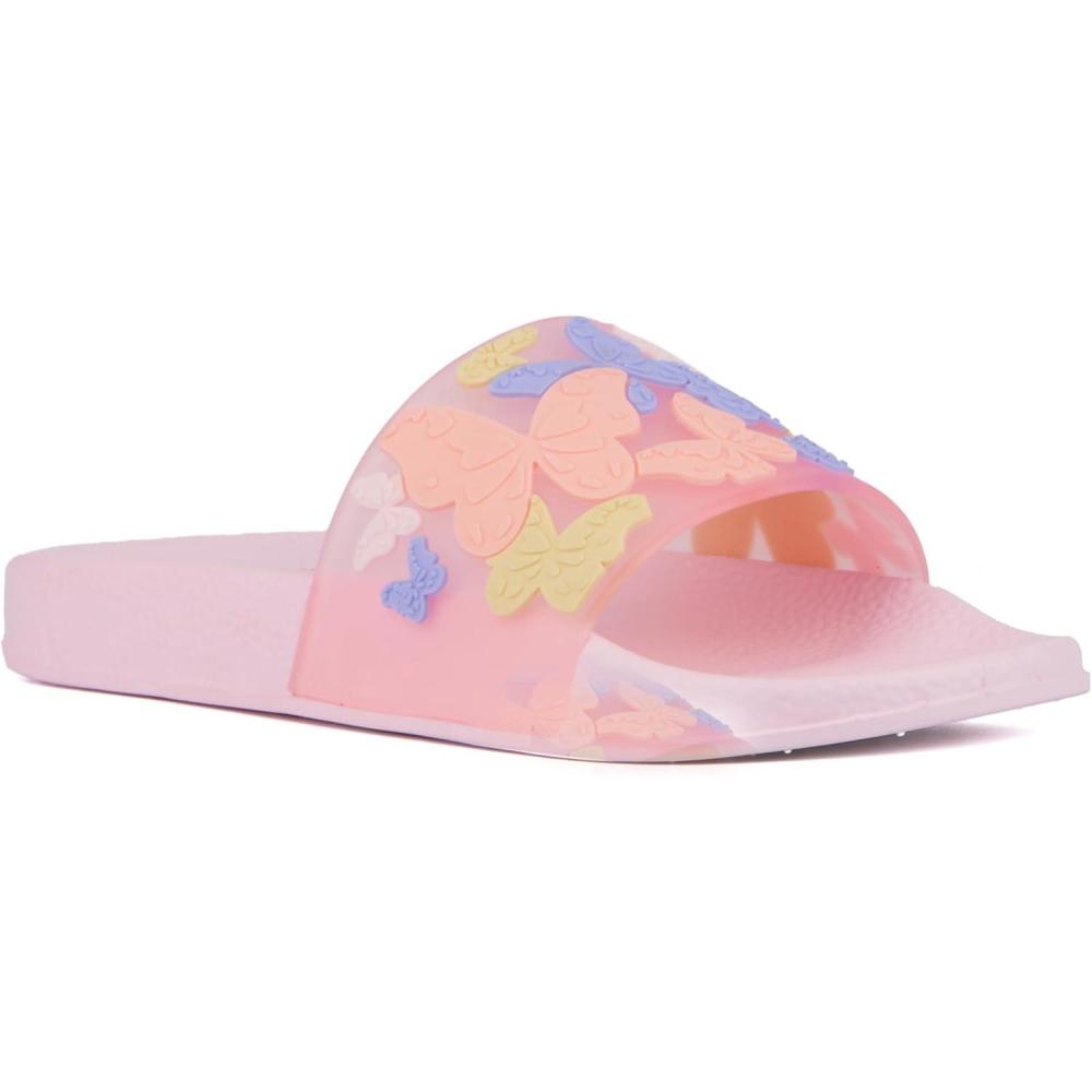 imageOlivia Miller Girls Cool Gurl Slide Round Sandals Polyvinyl Chloride Outsole