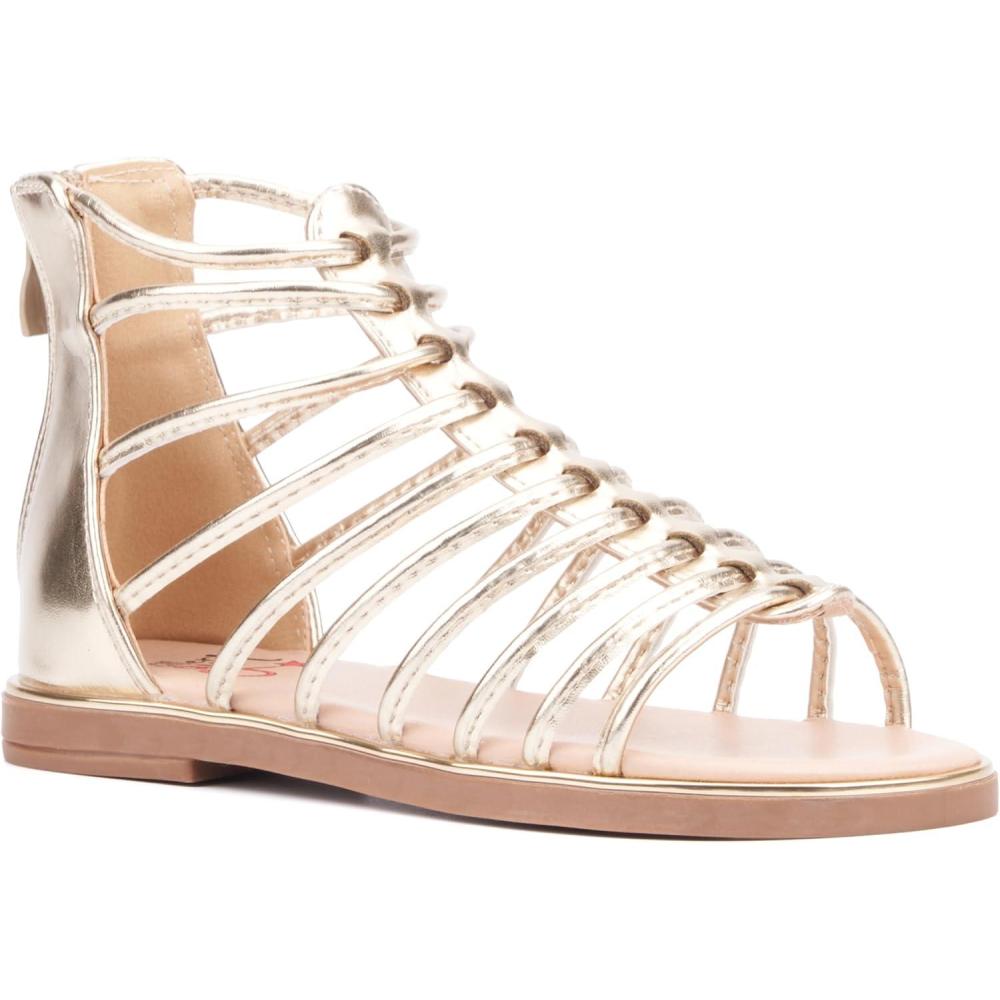 imageOlivia Miller Girls Tada Gladiator Round Sandals Rubber Outsole