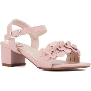 Olivia Miller Girls Flower Bomb Slide, Round Heels, Rubber Outsole