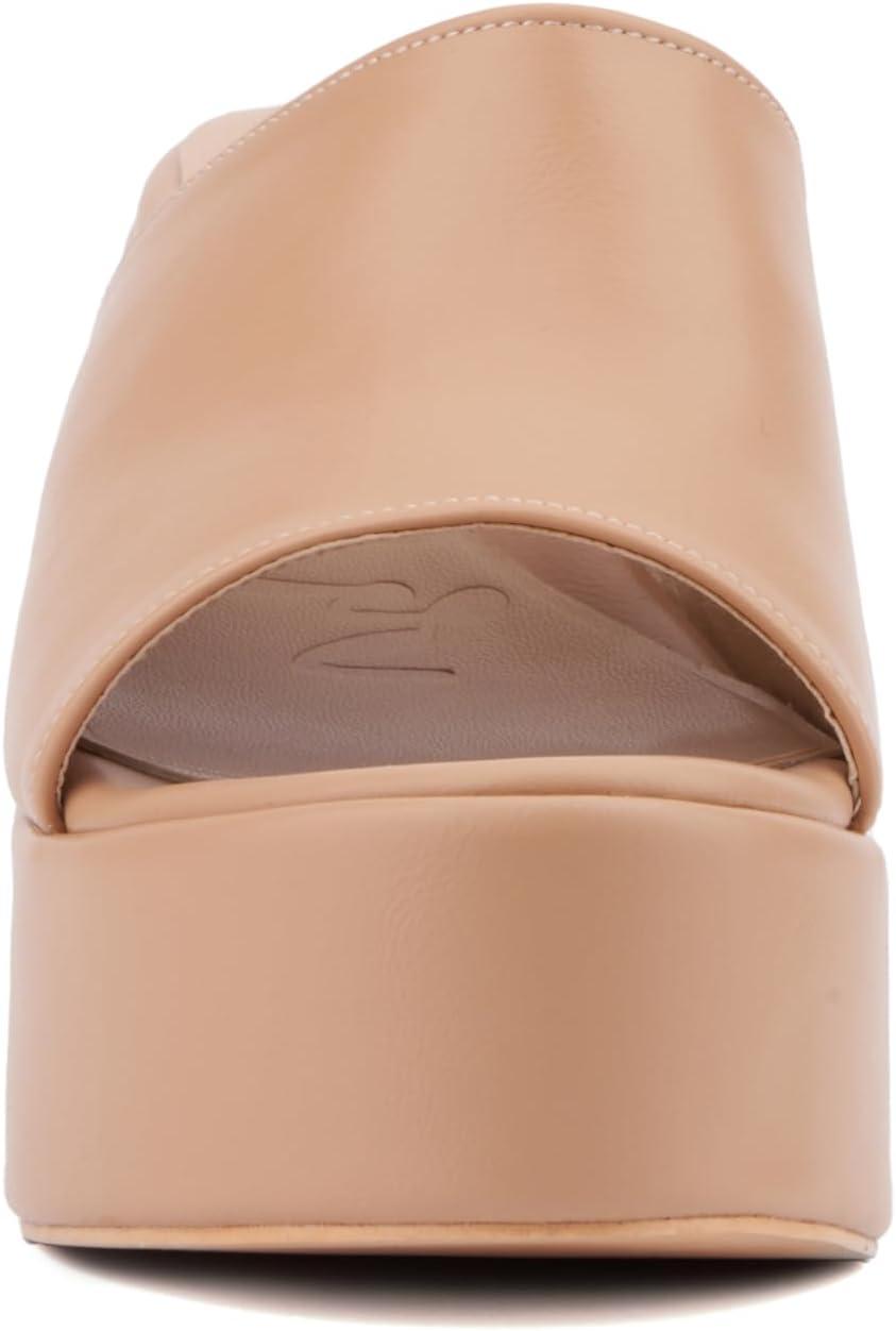 imageOlivia Miller Womens Crush Block Round Heels Rubber Outsole