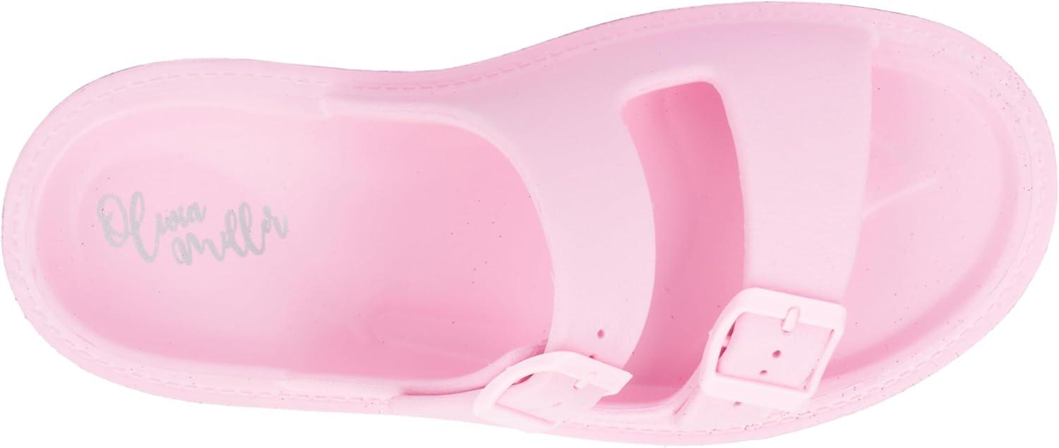 imageOlivia Miller Womens Sparkles Slide Round Sandals Ethyl Vinyl Acetate Outsole