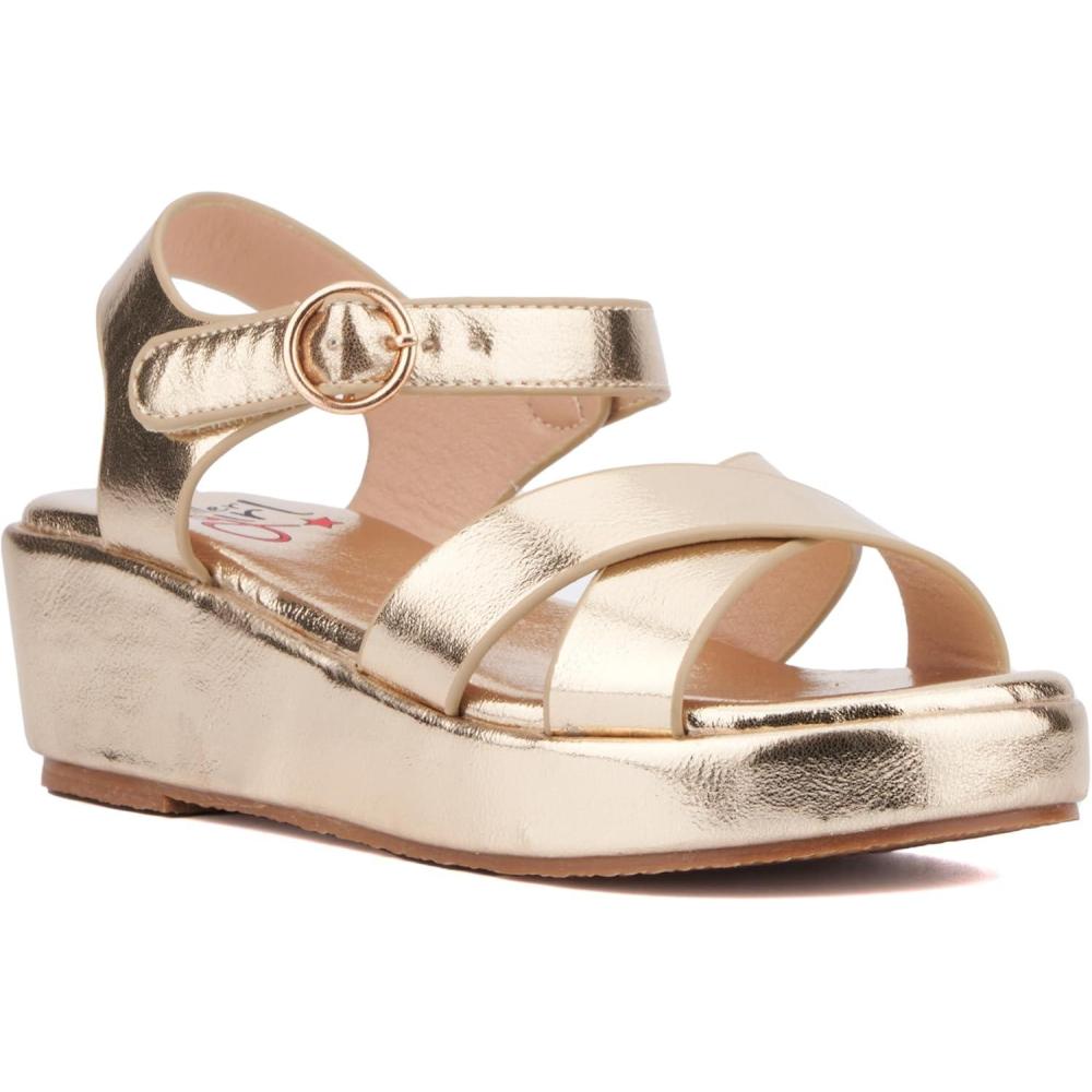 imageOlivia Miller Girls Sweetie Wedge Round Heels Rubber Outsole