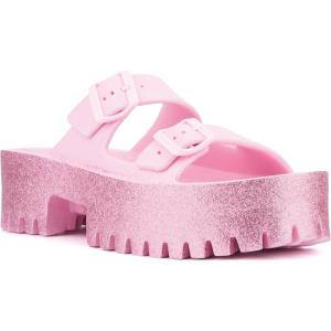 Olivia Miller Womens Sparkles Slide, Round Sandals, Ethyl Vinyl Acetate Outsole