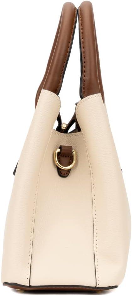 imageOlivia Miller Women Fashion Isla Faux PU Leather Crossbody Tote Satchel Bag w Top Handle Everyday Casual Work Purse Handbag
