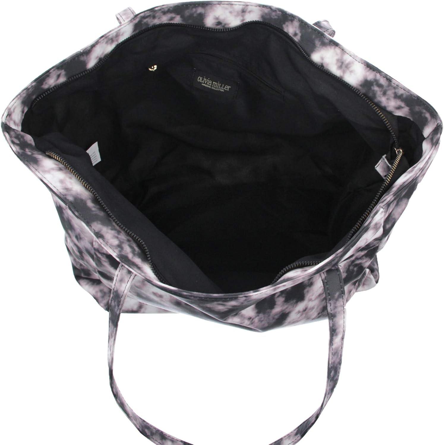 imageOlivia Miller Womens Cute Tie Dye Fabric Canvas Tote with Matching Pouch Set