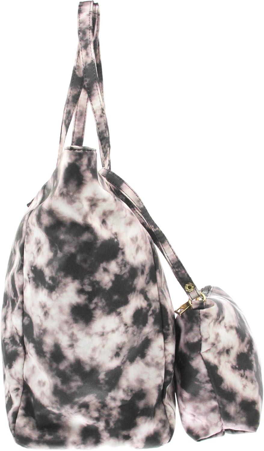 imageOlivia Miller Womens Cute Tie Dye Fabric Canvas Tote with Matching Pouch Set