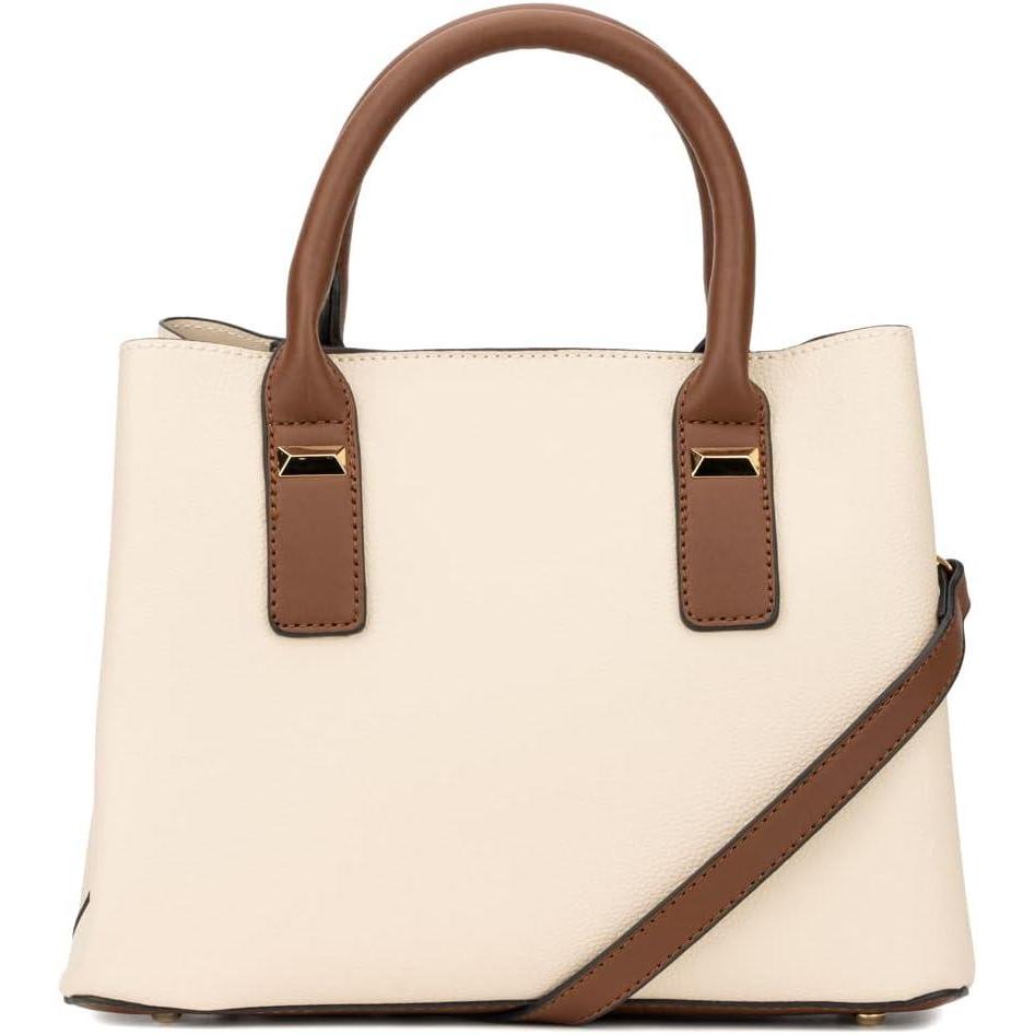 imageOlivia Miller Women Fashion Isla Faux PU Leather Crossbody Tote Satchel Bag w Top Handle Everyday Casual Work Purse Handbag