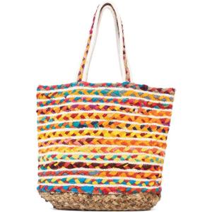Olivia Miller Women’s Fashion Ada Natural Beige Straw Jute Tote Bag w Top Handles, Medium Boho Casual Purse Handbag