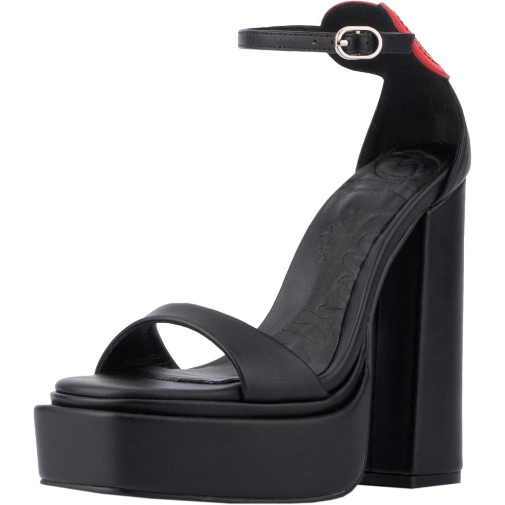 imageOlivia Miller Womens Amour High Square Heels Rubber Outsole