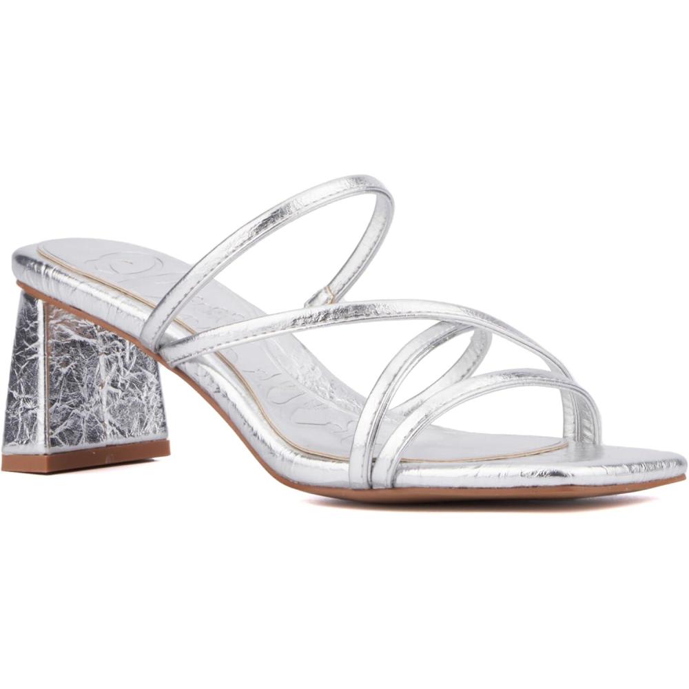 imageOlivia Miller Womens Limelight LowMid Square Heels Rubber Outsole