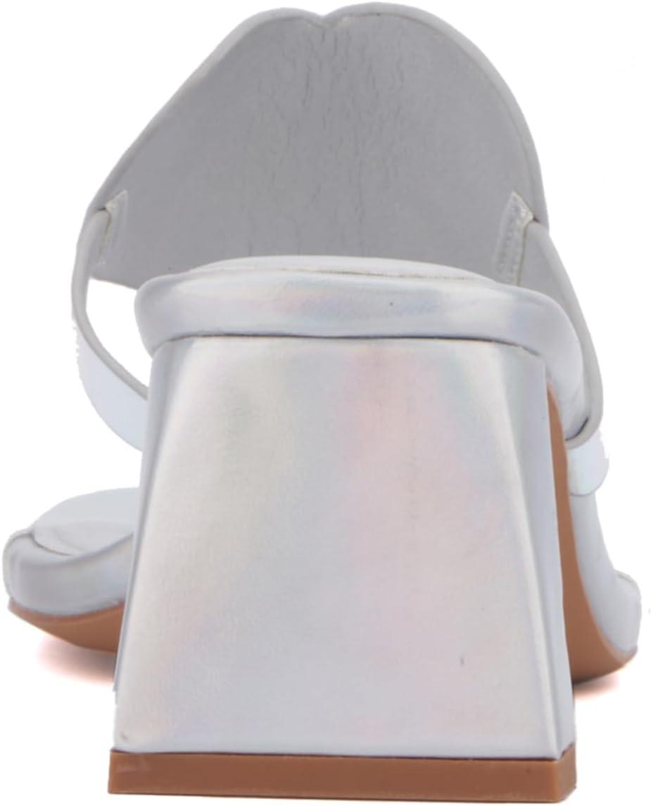 imageOlivia Miller Womens Lover Gurl LowMid Square Heels Rubber OutsoleIridescent