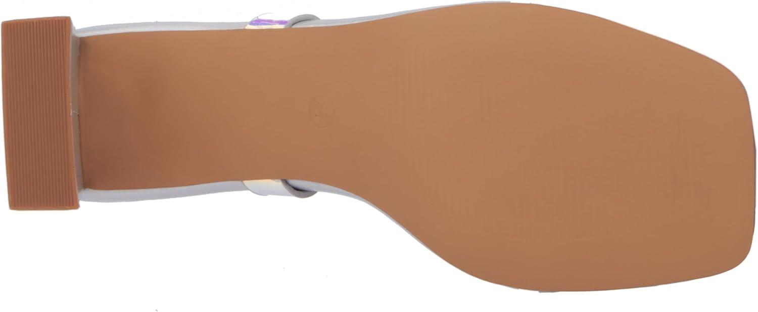imageOlivia Miller Womens Lover Gurl LowMid Square Heels Rubber OutsoleIridescent
