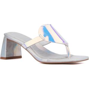 Olivia Miller Womens Lover Gurl Low-Mid, Square Heels, Rubber Outsole(Iridescent)