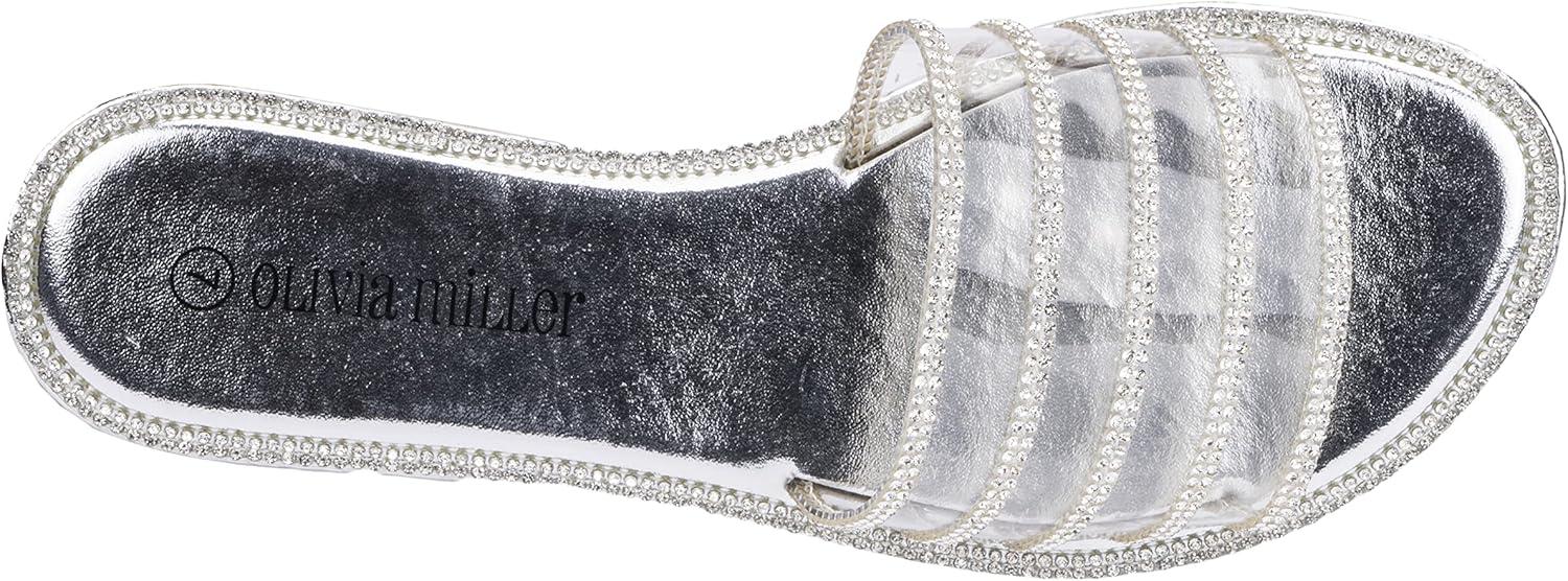 imageOlivia Miller Womens Nadia Slide Round Sandals Thermoplastic Rubber Outsole