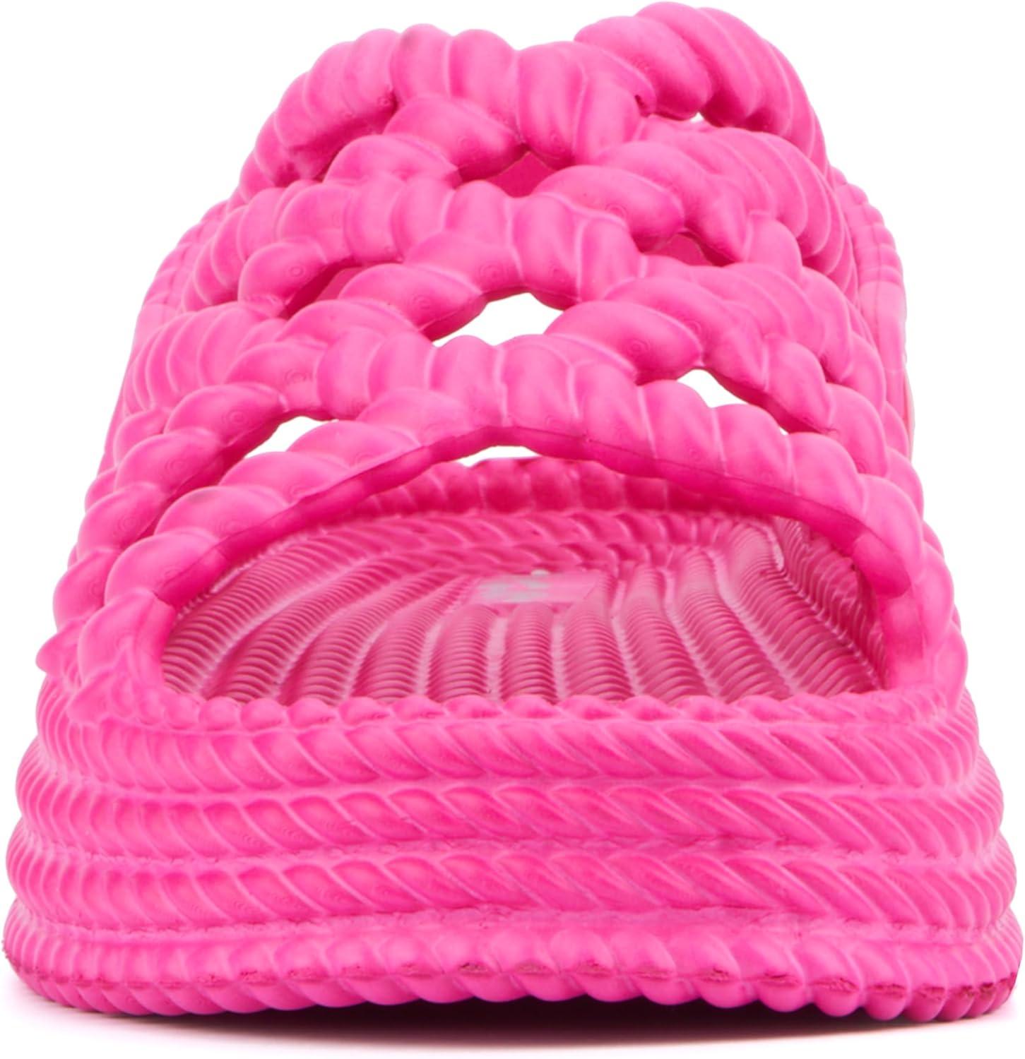 imageOlivia Miller Womens Jazzy Platform Round Sandals Eva Outsole