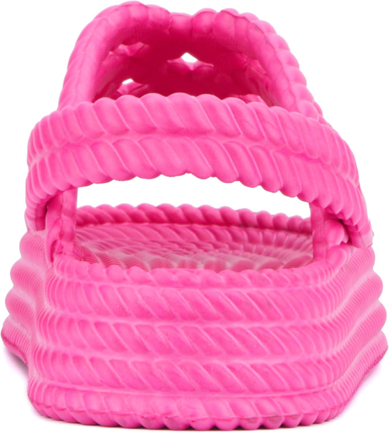 imageOlivia Miller Womens Jazzy Platform Round Sandals Eva Outsole