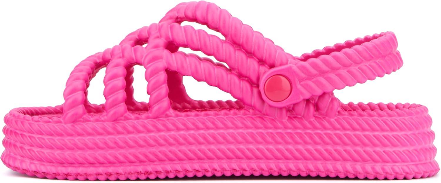 imageOlivia Miller Womens Jazzy Platform Round Sandals Eva Outsole
