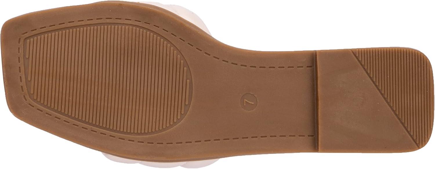 imageOlivia Miller Womens Indigo Flat Square Sandals Thermoplastic Rubber Outsole