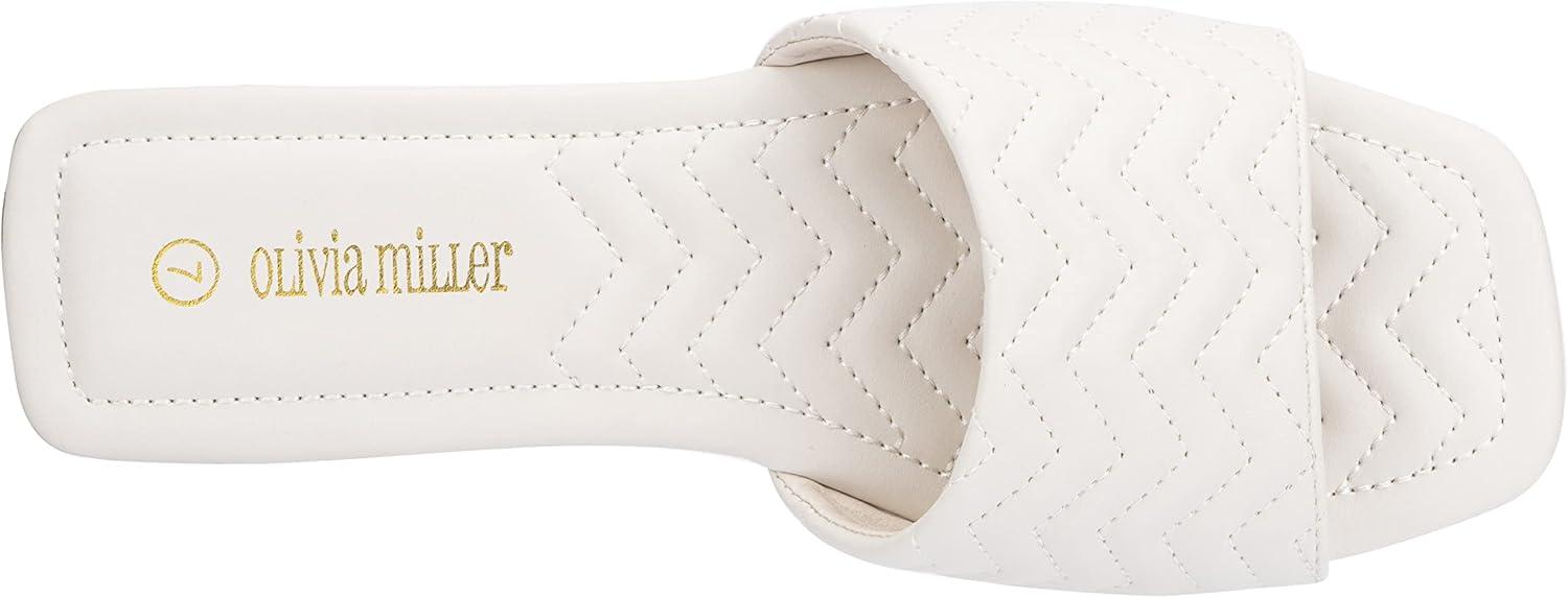 imageOlivia Miller Womens Sundae Slide Square Sandals Thermoplastic Rubber Outsole