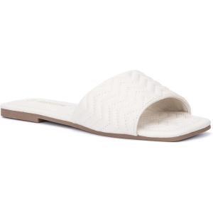 Olivia Miller Womens Sundae Slide, Square Sandals, Thermoplastic Rubber Outsole