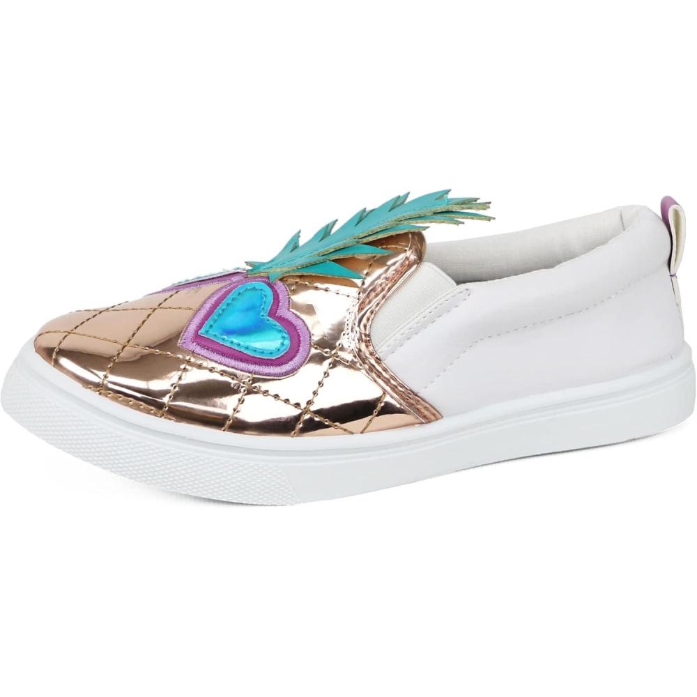 imageOlivia Miller Girls 115 Pineapple Slip On Sneaker Little Kid and Big KidPineapple