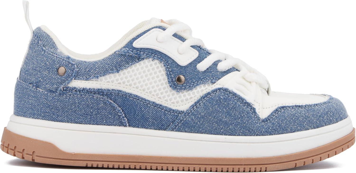 imageOlivia Miller Womens Famous Low Top Round Sneakers TPR Outsole