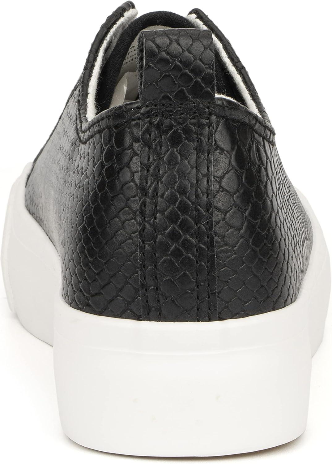 imageOlivia Miller Womens Fashion Shoes Crocodile PU Vegan Leather Rubber Sole Lace Up Slip On Round Toe Casual Classic Comfortable Low Top Flat Fashion Sneakers