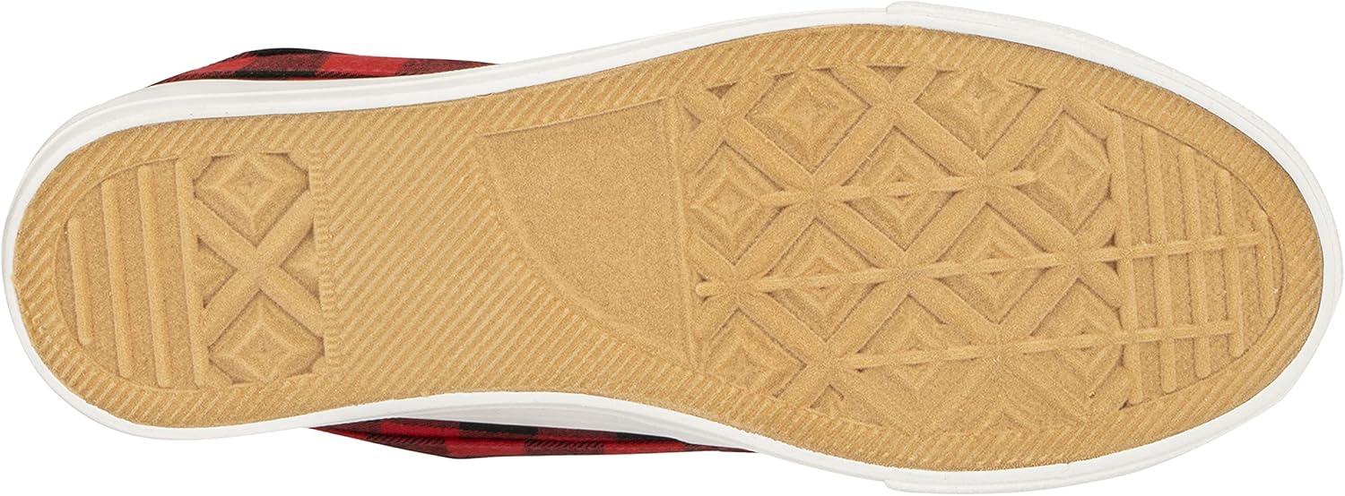 imageOlivia Miller Womens Fashion Shoes Plaid Rubber Sole Slip On Round Toe Casual Classic Comfortable Low Top Flat Loafers Fashion Sneakers