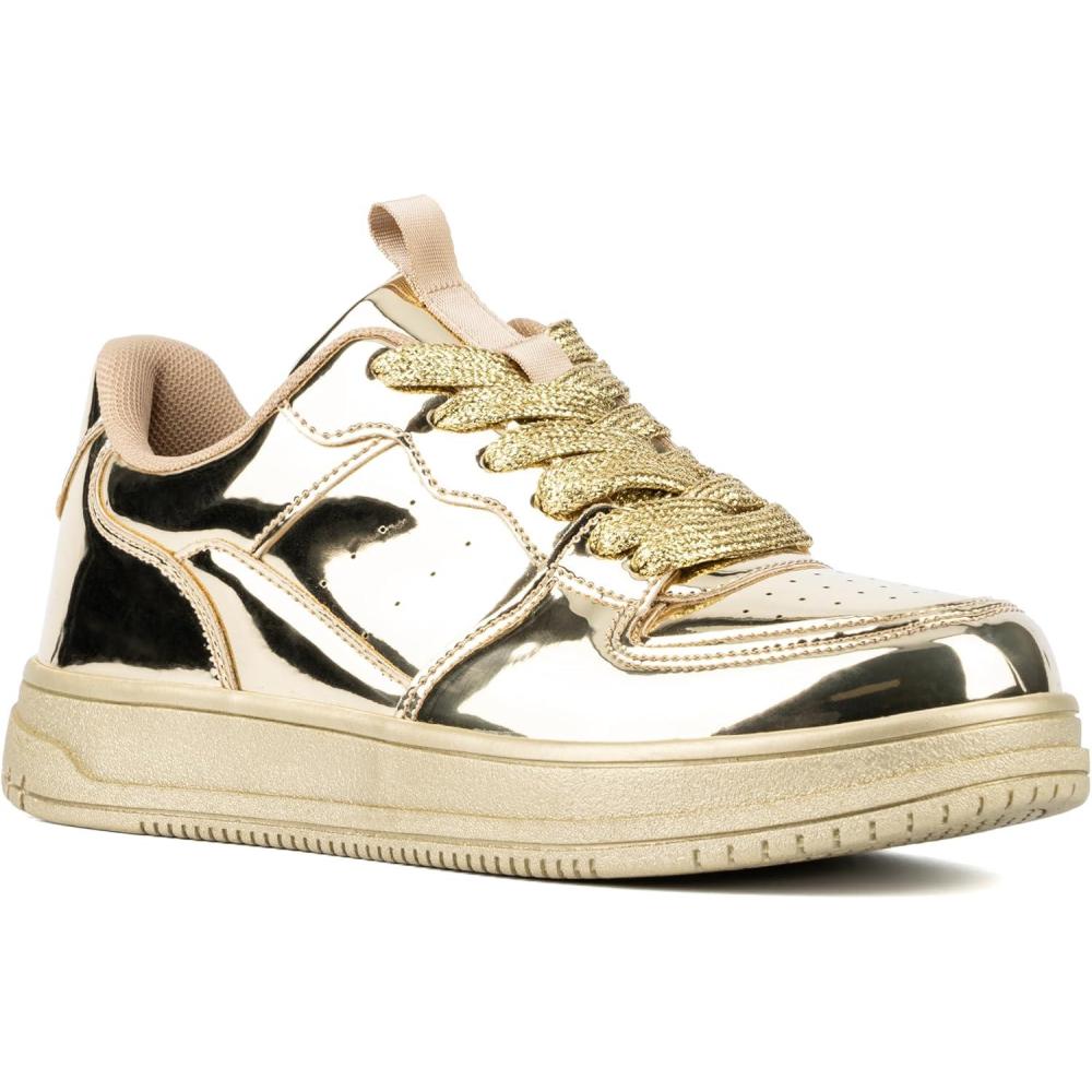 imageOlivia Miller Womens Vivien Low Top Round Sneakers Thermoplastic Rubber Outsole