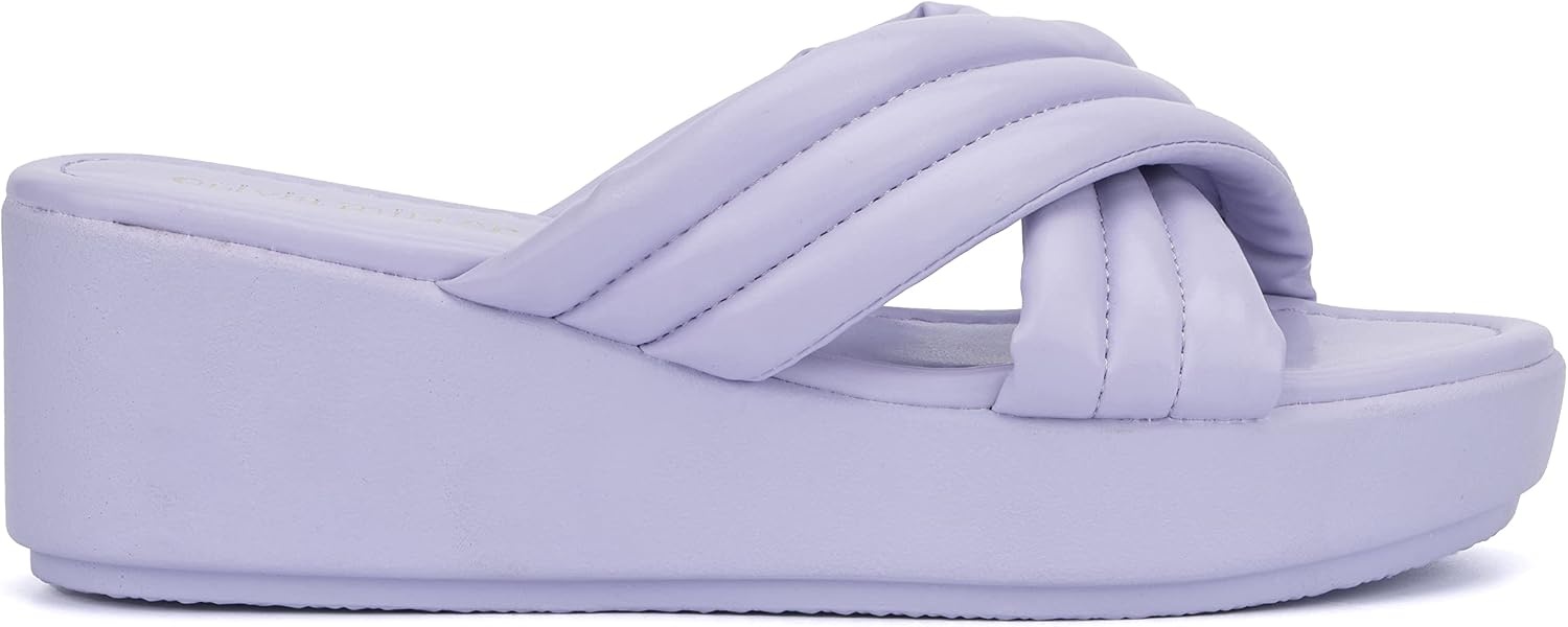 image:imageOlivia Miller Womens Emma Wedge Round Sandals Polyvinyl Chloride Outsole