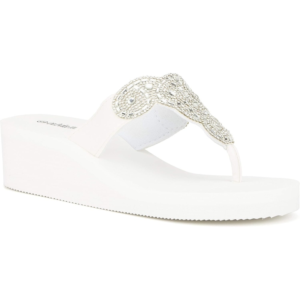 image:imageOlivia Miller Womens Olinda Sandal Wedge Round Sandals Thermoplastic Rubber Outsole