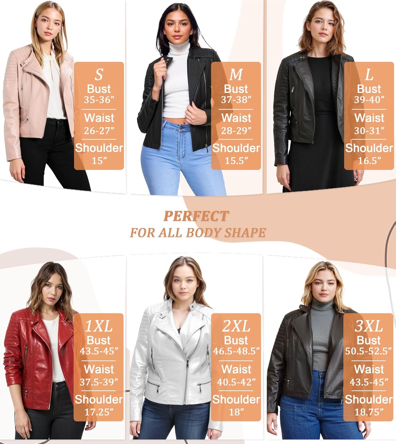image:imageOlivia Miller Womens Faux Leather Moto JacketOffwhite
